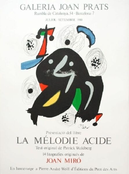 Joan Miró, ‘Presentació del llibre La Mélodie Acide’, 1980
