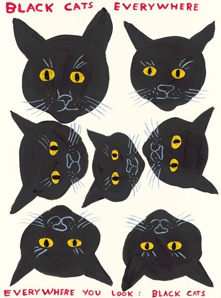 David Shrigley, ‘Black Cats Everywhere’, 2021