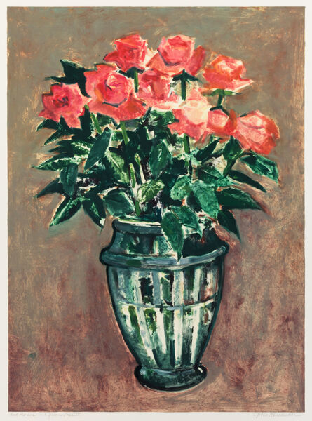 John Alexander, ‘Red Roses in Green Vase IV’, 2019