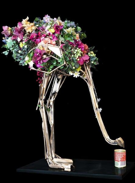 Angelo Accardi, ‘Ostrich with flowers’, 2022