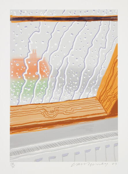 David Hockney, ‘Rain on the Studio Window’, 2009