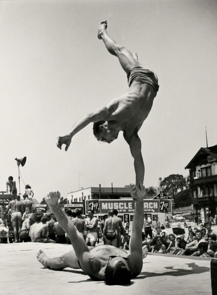 Larry Silver, ‘Two Men Doing a Handstand’, 1954