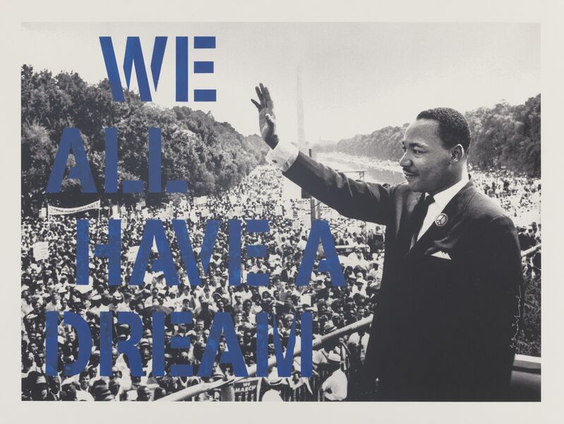 Mr. Brainwash, ‘We All Have A Dream (Blue)’, 2017, Print, Screenprint with hand finishing in colors on wove paper, Heritage Auctions