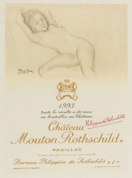Balthus, ‘Chateau Mouton Rothschild Pauillac wine label’, 1993