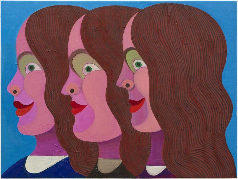 Christoph Ruckhäberle, ‘Drei Frauen (three woman in profile)’, 2011, Painting, Oil on canvas, Galleri Nicolai Wallner