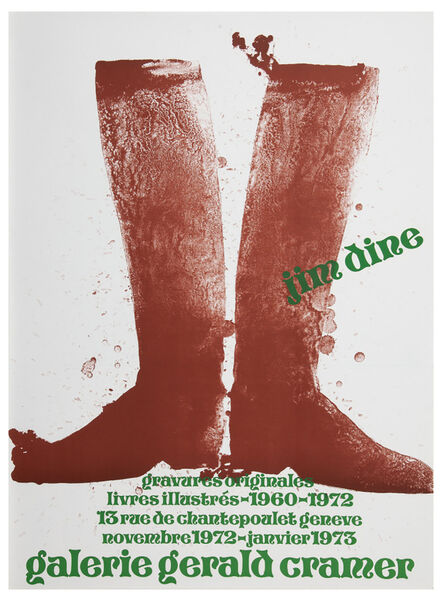 Jim Dine, ‘Galerie Gerald Cramer 1973 (Silhouette Boots on Brown Paper 1972) ’, 1973