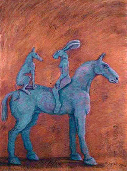 Sophie Ryder, ‘Conversation on a Horse (large)’, 2001