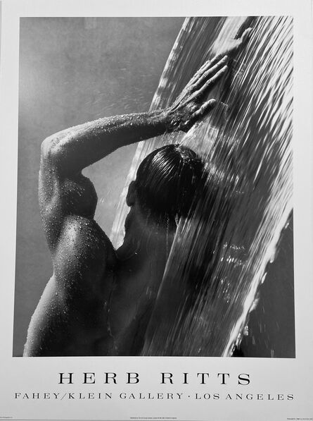 Herb Ritts, ‘"Waterfall, 1V" Black and White Photographic Poster, FREE DOMESTIC SHIPPING’, 1988