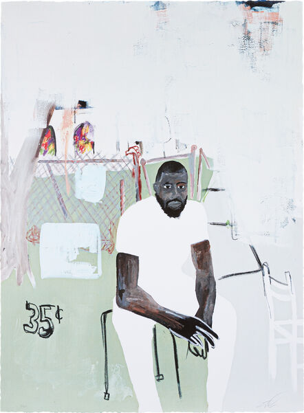 Jammie Holmes, ‘A Self Portrait of an Artist on Narrow Street’, 2020