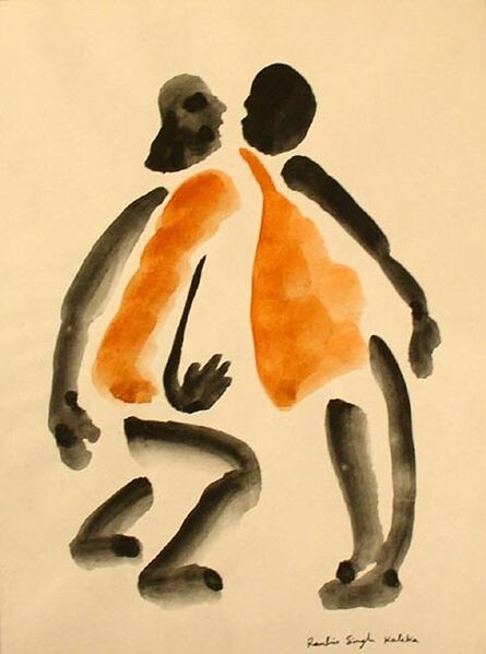 Ranbir Kaleka, ‘Untitled (Two Orange Men)’, ND