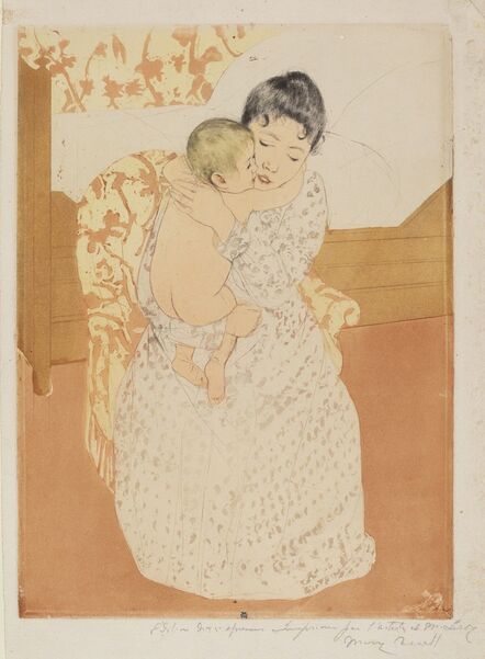Mary Cassatt, ‘Maternal Caress’, 1890-1891