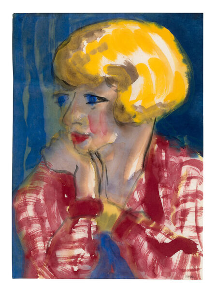 Emil Nolde, ‘Bildnis einer blonden Frau im Halbprofil’, 1930