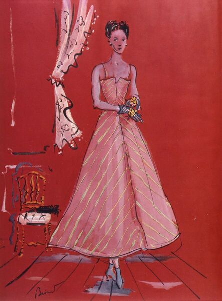 Christian Berard, ‘Dress by Elsa Schiaparelli, 1890-1973, illustration from Vogue’, 1937