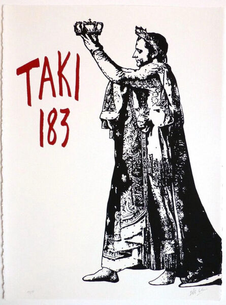 Blek le Rat, ‘Le sacré du graffiti (The Coronation of Taki183 )’, 2017