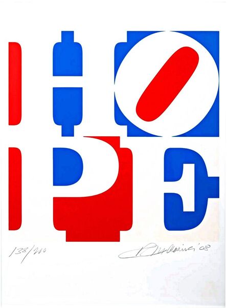 Robert Indiana, ‘HOPE. from the Artists for Obama Portfolio (with COA from publisher)’, 2008