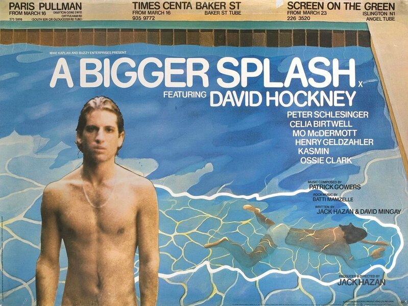 David Hockney, ‘"A Bigger Splash"Original David Hockney Film Poster’, 1973, Posters, Original Film Poster done at the time of the Films Release, David Lawrence Gallery