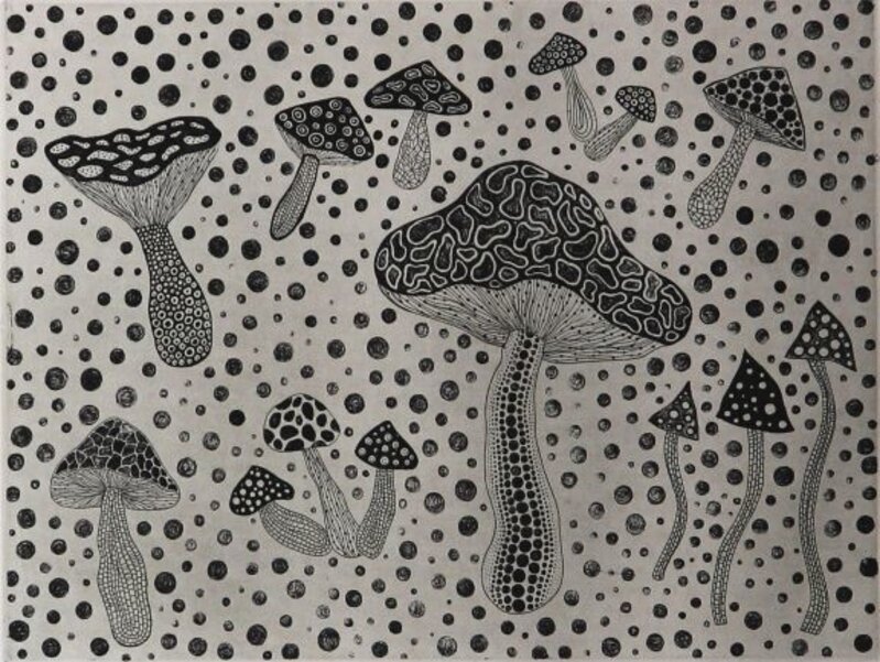 Yayoi Kusama, ‘Mushrooms’, 1995, Print, Etching, SEIZAN Gallery