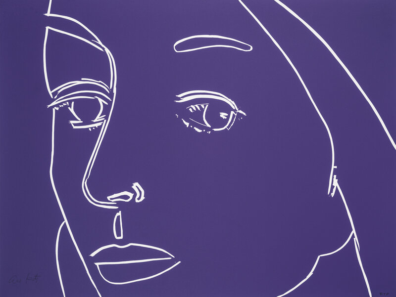 Alex Katz, ‘Ada (Purple)’, 2022, Print, 1 Color woodcut on Somerset Satin, Vertu Fine Art
