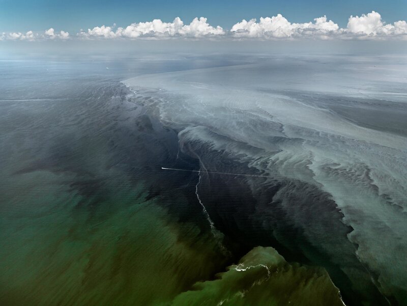 Edward Burtynsky, ‘Oil Spill #13, Mississippi Delta, Gulf of Mexico, June 24, 2010’, 2010, Photography, Chromogenic print, CHRISTOPHE GUYE GALERIE 