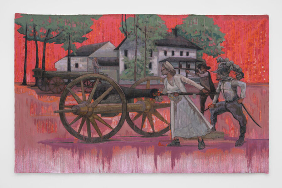 A Daughter of the Southern Cross was ‘Assisted’ by Her Heroes, Biscuit Bill and Maxim Confederus Manlius, as she Loaded her 12 Pounder Napoleon to Remove Some Uninvited Guests