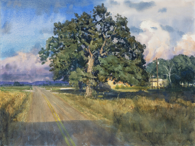 Bob Stuth-Wade, ‘Four Corners, Proctor, Texas’, 2021, Drawing, Collage or other Work on Paper, Watercolor on paper, Valley House Gallery & Sculpture Garden