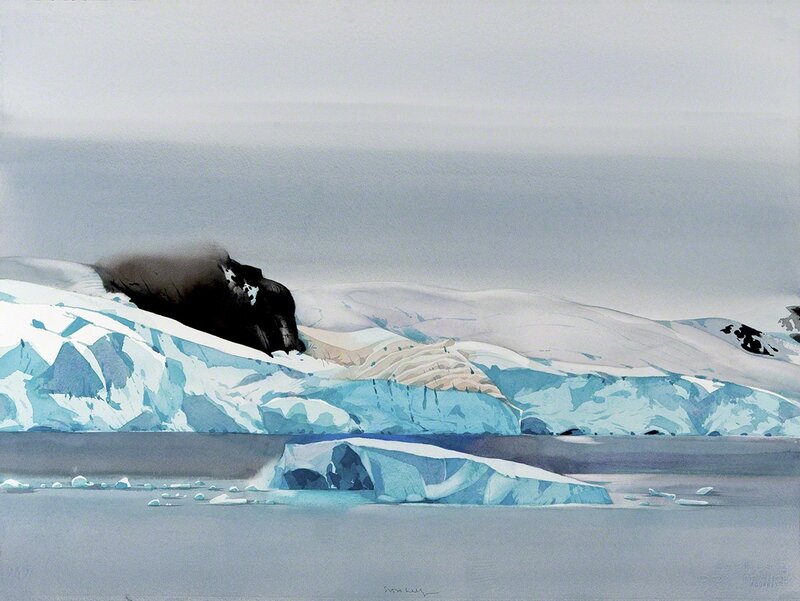 Scott Kelley (b. 1963), ‘Neumeyer Channel, Antarctica’, Drawing, Collage or other Work on Paper, Watercolor on paper, Dowling Walsh