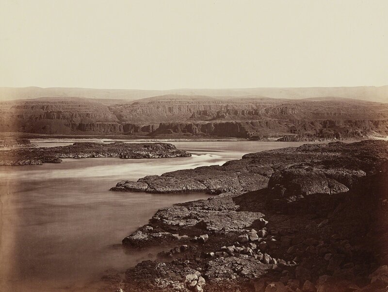 Carleton E. Watkins, ‘The Passage of the Dalles, Columbia River’, 1867, Photography, Mammoth-plate albumen print, Phillips