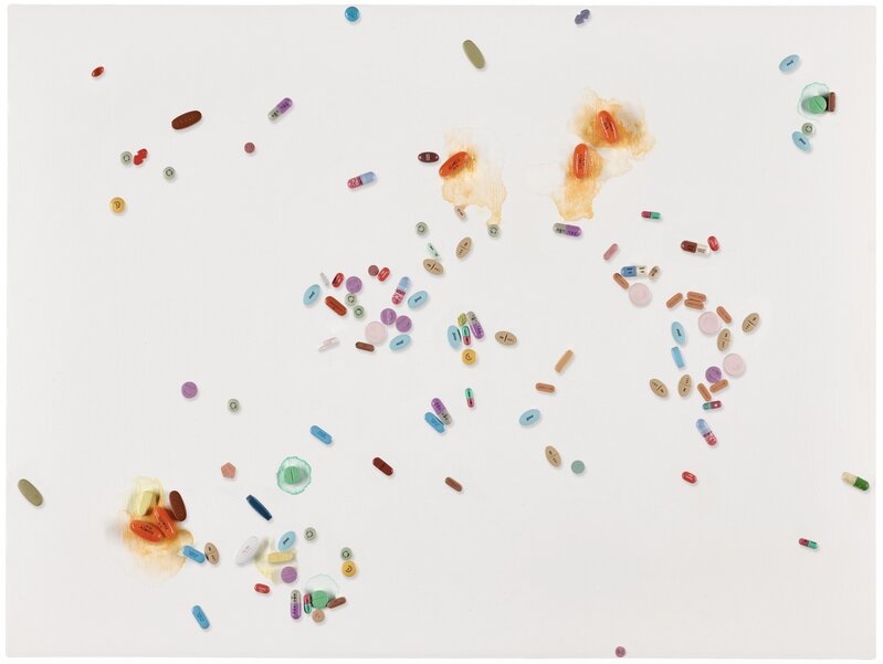 Damien Hirst, ‘These Days’, 2008-2009, Painting, Metal, resin, plaster pills and watercolour on canvas stretched on aluminum, Artsy x Forum Auctions