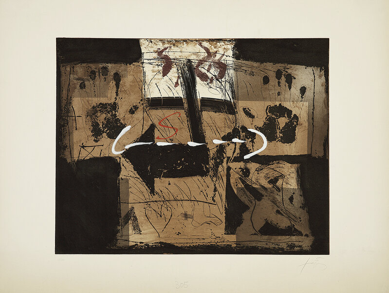 Antoni Tàpies, ‘Flecha’, 1990, Print, Etching and Aquatint, Composition.Gallery