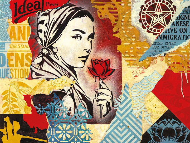 Shepard Fairey, ‘'Ideal Power Collage' 1000pc. Puzzle’, 2020, Ephemera or Merchandise, 1000pc. puzzle based on the artist's artwork from 2018., Signari Gallery