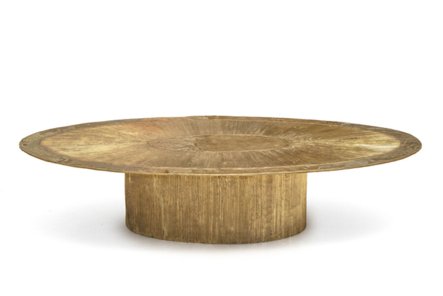 Table basse ovale plissée