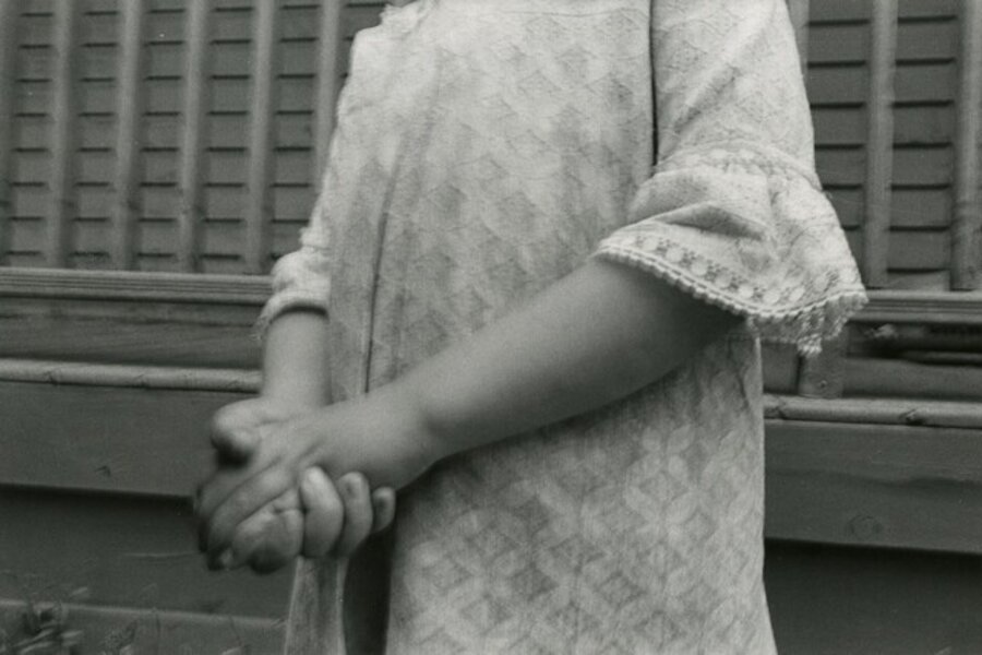 Girl, Alone, Clasping Hands