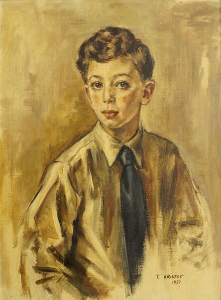 T Kristof, ‘Portrait of a boy, seated half-length’, 1951