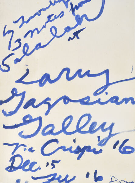 Cy Twombly, ‘Three Notes from Salalah Poster’, 2008