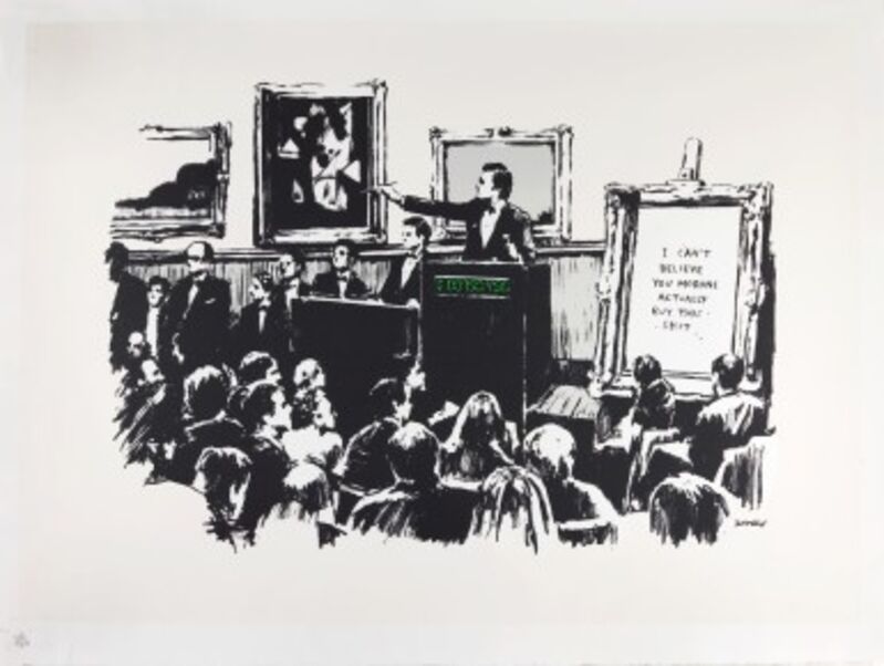 Banksy, ‘Morons’, 2007, Print, Screen print in colours on Arches paper, Tate Ward Auctions