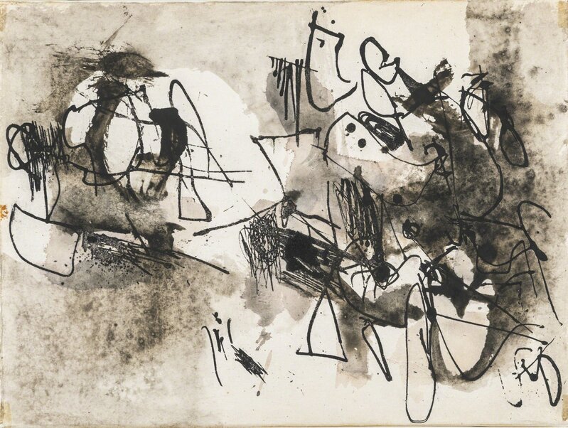 Afro (Afro Basaldella), ‘Untitled’, Mixed Media, Mixed technique on paper applied on canvas, Martini Studio d'Arte