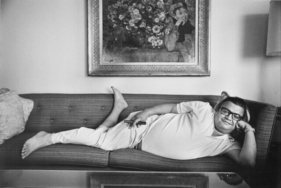 Mario Puzo, Posing on Couch