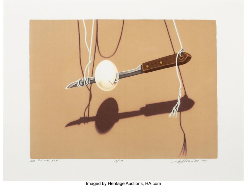 Joe Price, ‘Egg Series VI: Knife, New Growth, and For One’, 1985-88, Print, Screenprints in colors on paper, Heritage Auctions