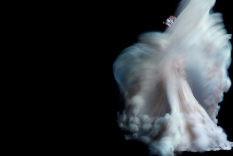 Ming Xi wearing Chanel Haute Couture