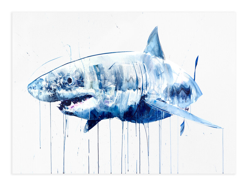 Dave White, ‘Great White - Platinum Leaf’, 2022, Print, Giclee hand finished with platinum leaf, The Drang Gallery
