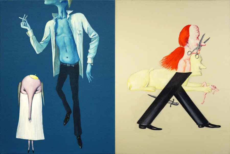 The Chosen One and the Sphynx (diptych)