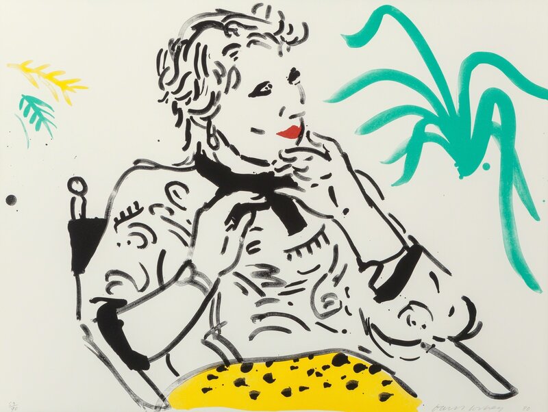 David Hockney, ‘Celia with Green Plant’, 1980, Print, Lithograph in colors on Arches paper, Heritage Auctions