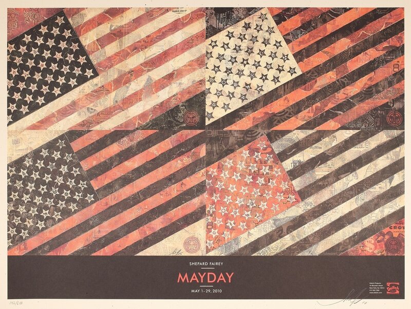 Shepard Fairey, ‘May Day Flag’, 2010, Print, Offset lithograph printed in colours, Forum Auctions
