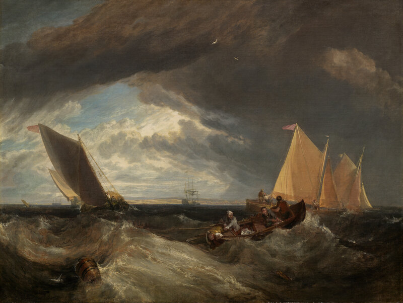 J. M. W. Turner, ‘The Junction of the Thames and the Medway’, 1807, Painting, Oil on canvas, National Gallery of Art, Washington, D.C.
