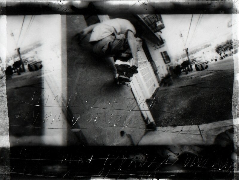 Sergej Vutuc, ‘Untitled _ 21’, 2017, Photography, Film, analog darkroom process, text and scratches on the print by the artist., ANNO DOMINI