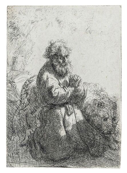 Rembrandt van Rijn, ‘St. Jerome Kneeling in Prayer, Looking Down’, 1635