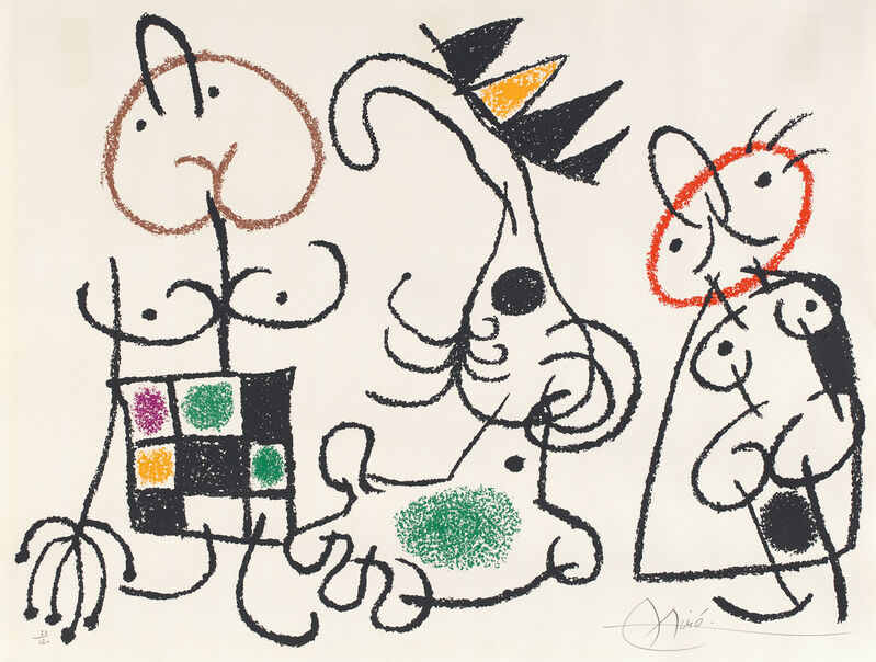 Joan Miró, ‘Ubu aux Baleares (Ubu in the Balearic Islands): plate 15’, 1971, Print, Lithograph in colors, on Arches paper, with full margins., Phillips