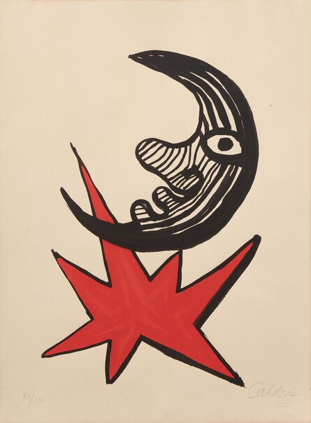 Alexander Calder, ‘Lune et étoile rouge (Moon and Red Star)’, 1970