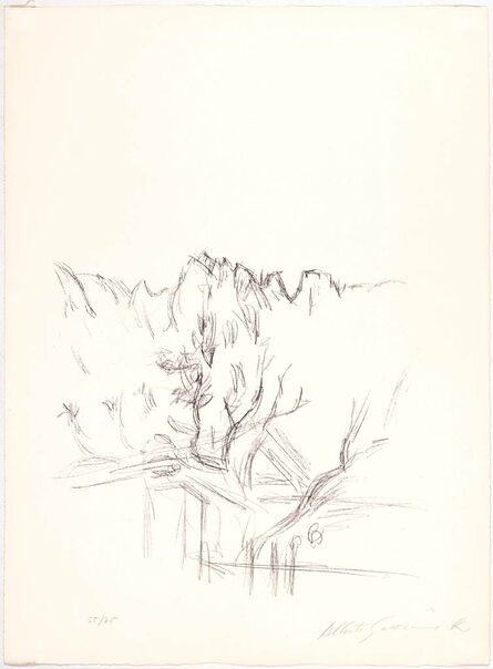 Alberto Giacometti, ‘Paysage aux arbres et aux montagnes en Bregaglia’, 1963