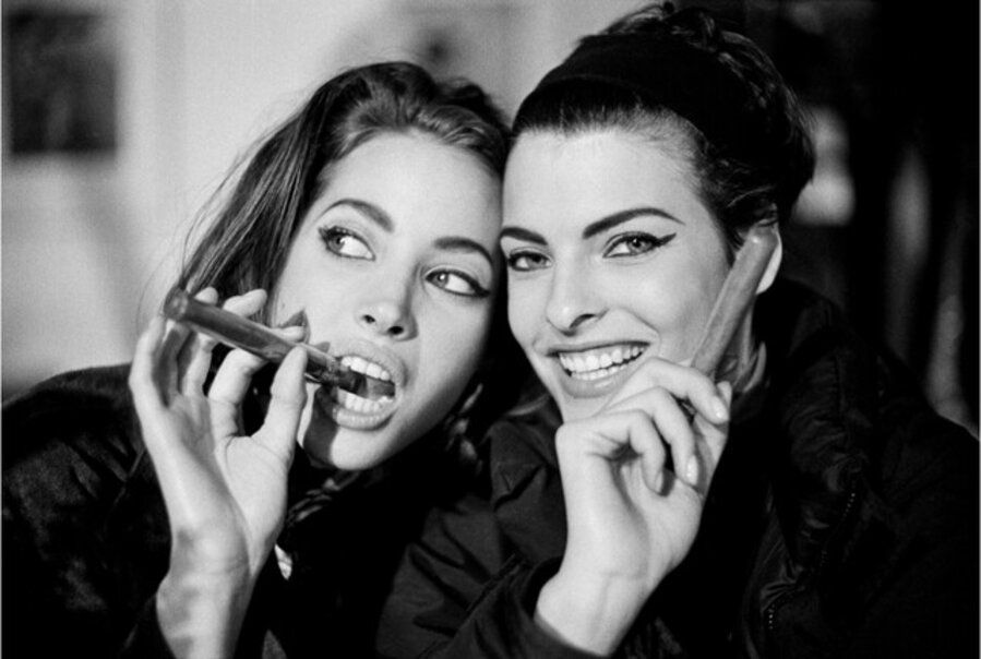 Christy Turlington and Linda Evangelista